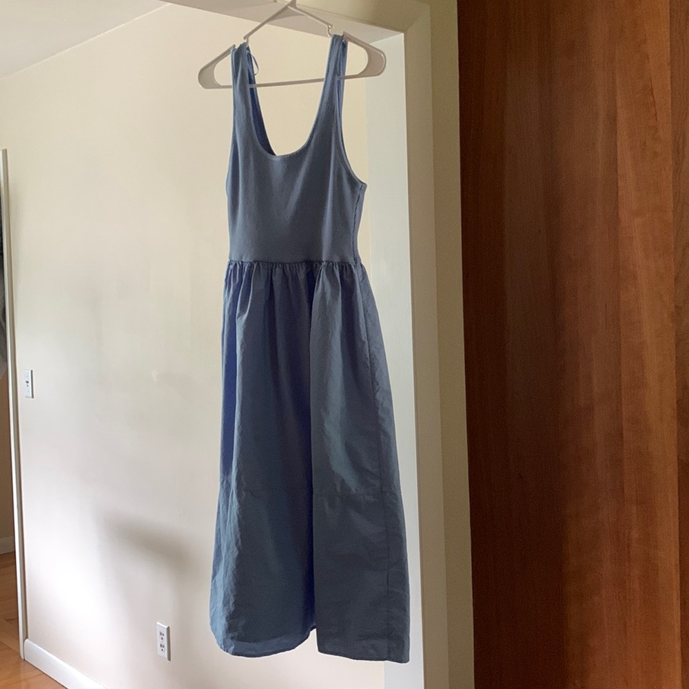 Zara light blue midi dress